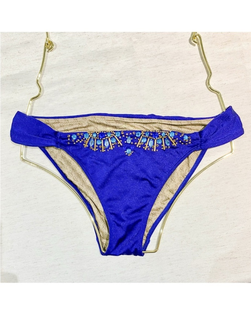 NWOT - Victoria's Secret Royal Blue Embellished Bikini Bottom